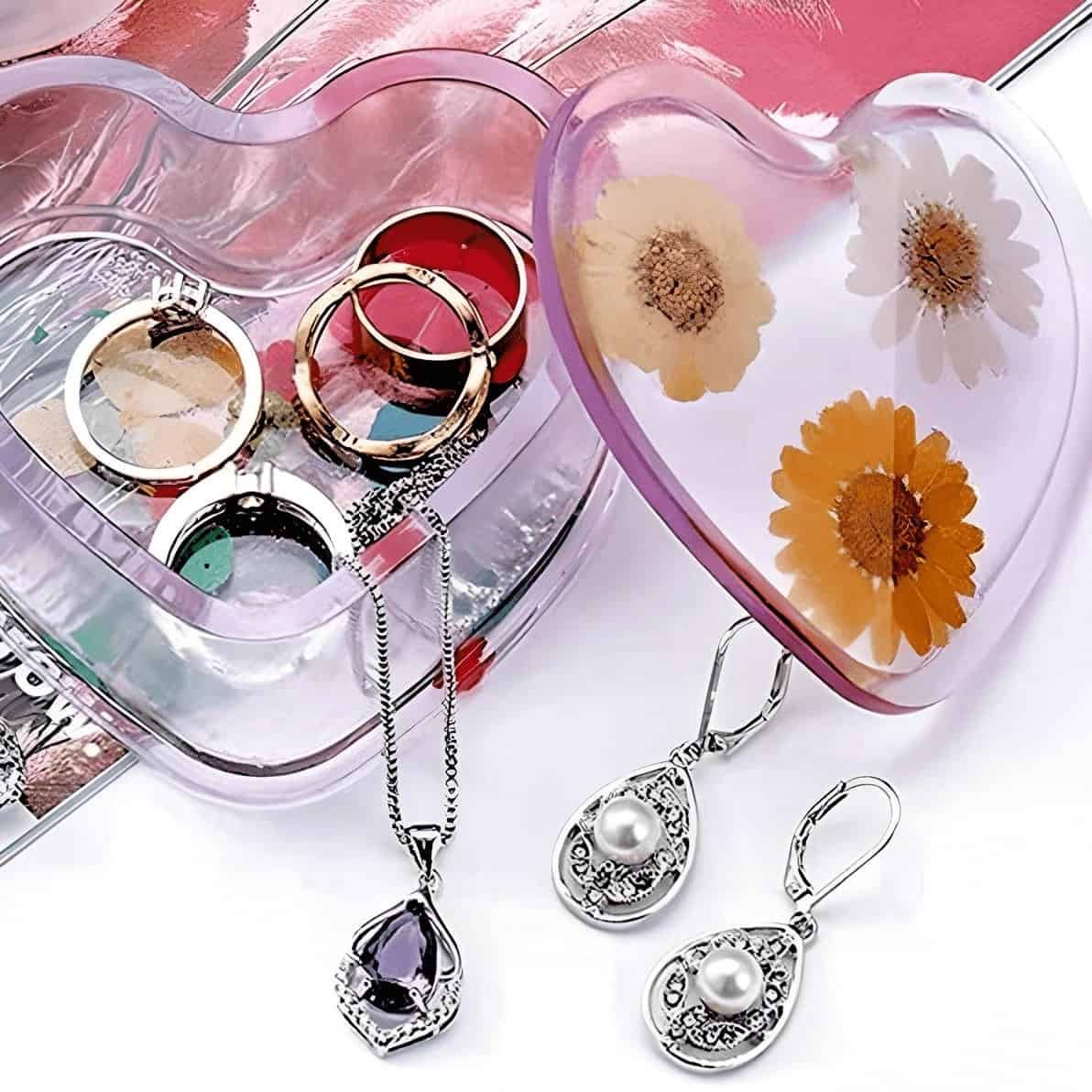 Boites cœur en résine époxy 1 Boites cœur en résine époxy