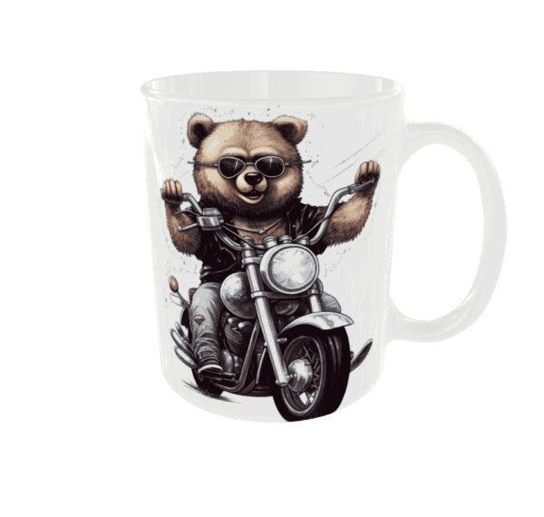 Tasse "Ours Motard sur Moto" - Embrassez l'Esprit de Liberté – Image 2