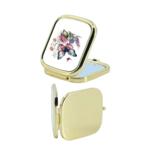 Miroir de Poche Floral et Papillon