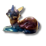 Renard couché en Résine