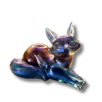 Renard couché en Résine