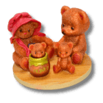 Famille nounours en résine