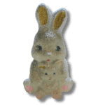 Lapin et Son Petit en Résine