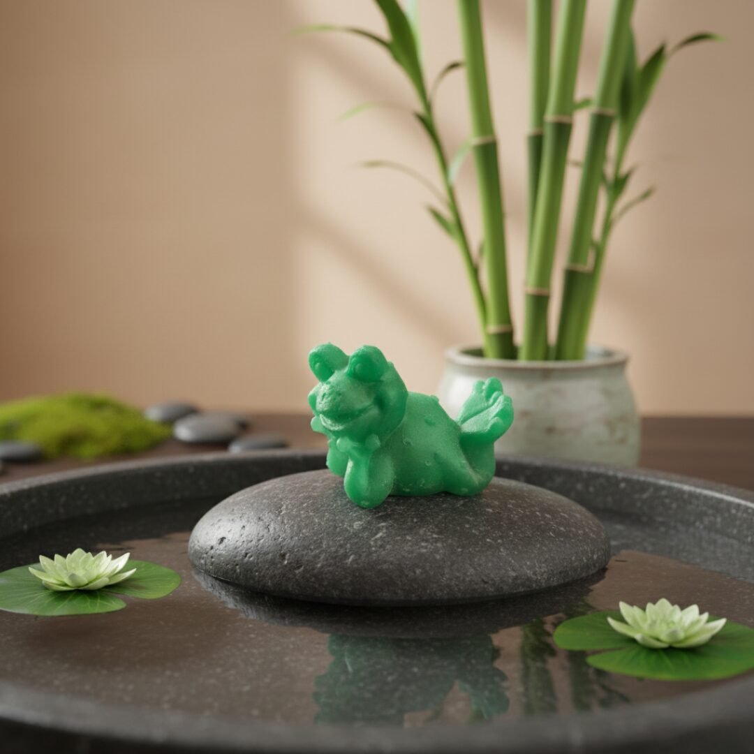 Grenouille Couchée en Résine Époxy