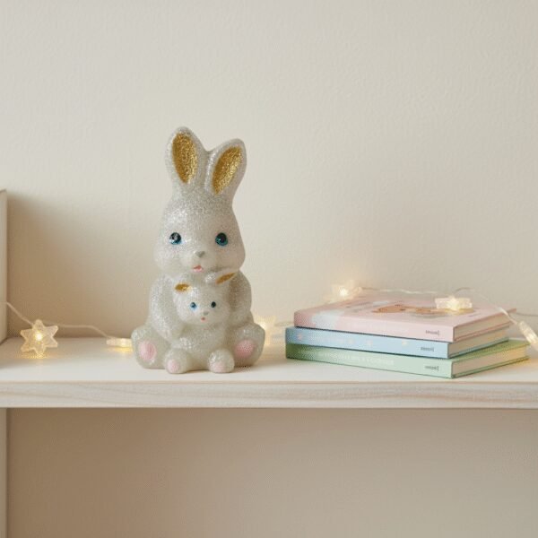 Lapin et Son Petit en Résine