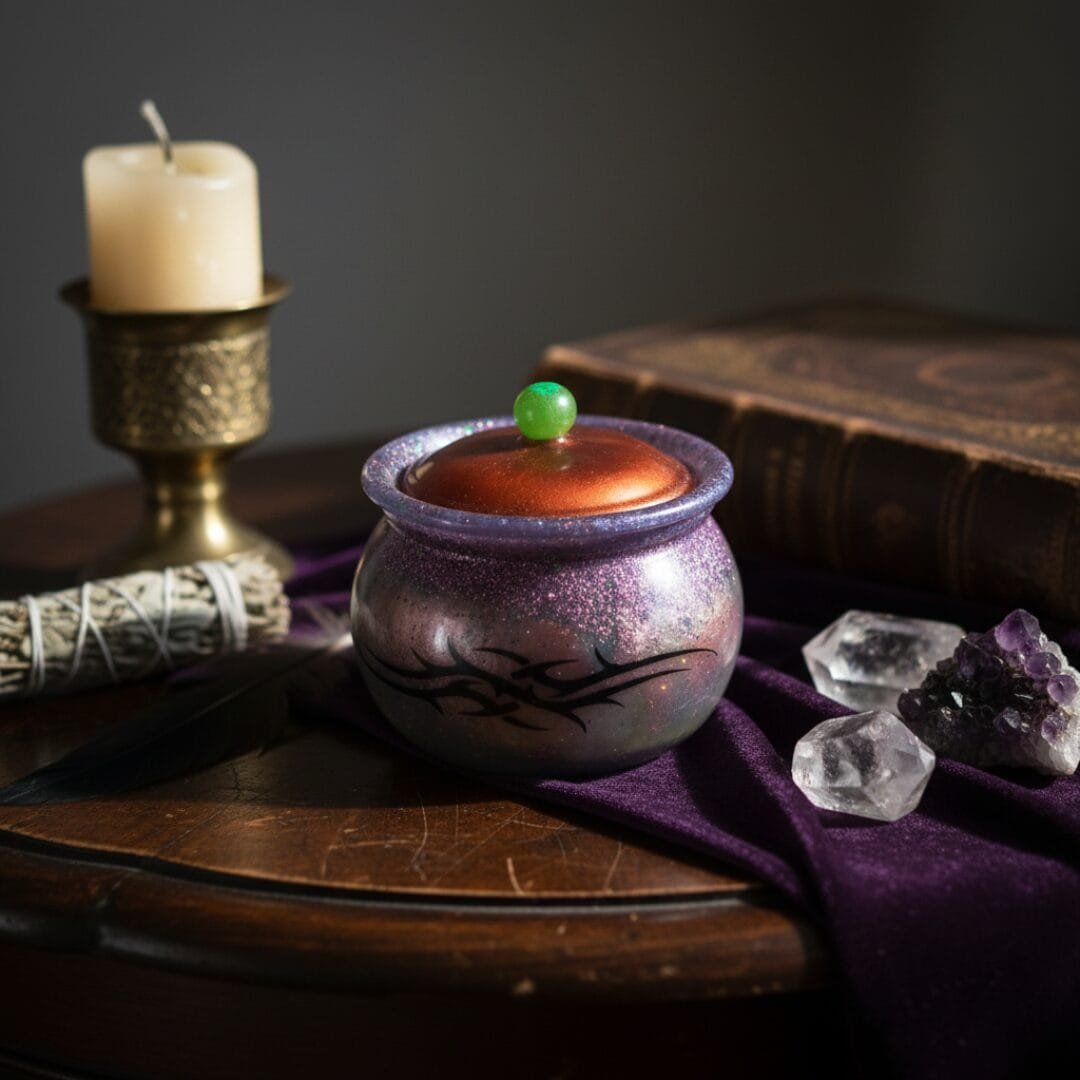 boîte chaudron en résine époxy