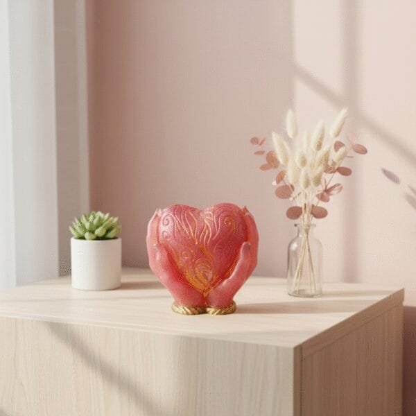 coeur précieux en résine époxy
