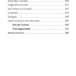 Ce qu'ils ont laissé de moi - table des matières
